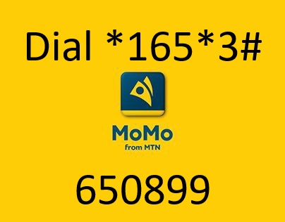 MTN MoMo - Dial *165*3# - Merchant ID: 650899